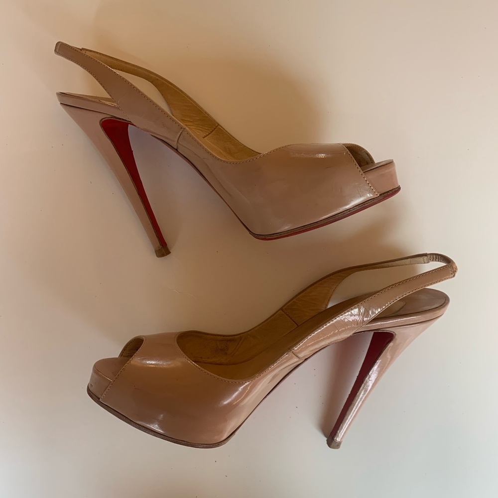 Authentic Louboutin “Prive” slingback heels